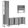 vidaXL 4 Piece Bathroom Furniture Set Grey Sonoma Engineered Wood