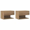 vidaXL Wall-mounted Bedside Cabinets 2 pcs Artisian Oak