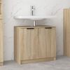 vidaXL Bathroom Cabinet Sonoma Oak 64.5x33.5x59 cm Engineered Wood
