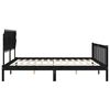 vidaXL Bed Frame without Mattress Black Double Solid Wood Pine
