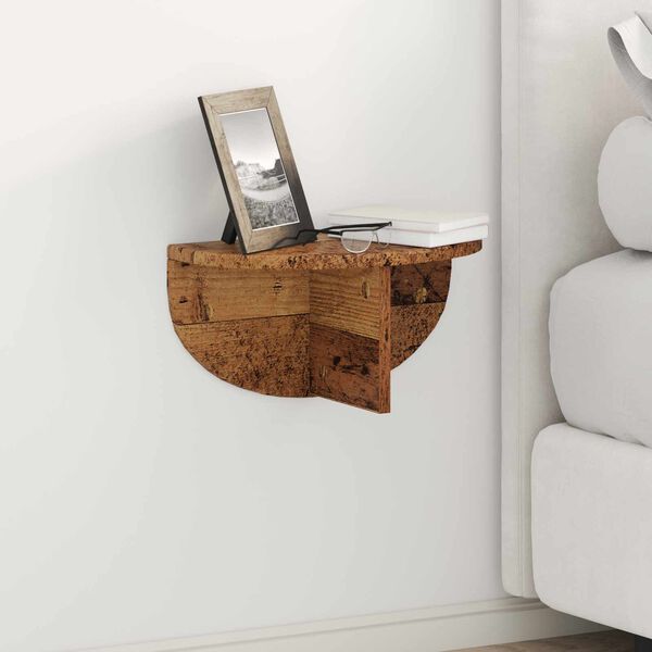 vidaXL Wall Shelf Old Wood 38 x 19 x 19 cm Engineered Wood