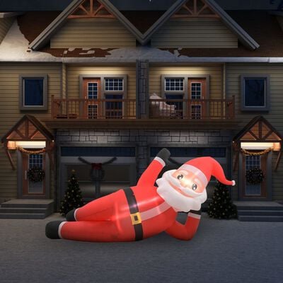 vidaXL Christmas Inflatable Santa Claus LED IP44 Red 360 cm XXL