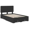 vidaXL Bed Frame with Headboard Black 120 x 190 cm Engineered Wood