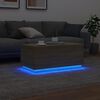 vidaXL Coffee Table with LED Lights Sonoma Oak 90x50x40 cm