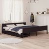 vidaXL Bed Frame without Mattress Dark Brown 200x200 cm Solid Wood