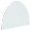 vidaXL Fireplace Glass Plate Half Round 800x600 mm