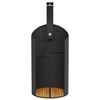 vidaXL Outdoor Shower Black 100x100x241.5 cm Poly Rattan and Acacia Wood