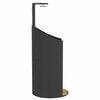 vidaXL Outdoor Shower Black 100x100x241.5 cm Poly Rattan and Acacia Wood