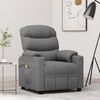 vidaXL Massage Chair Light Grey Fabric