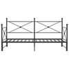 vidaXL Daybed with Trundle without Mattress Black 100x200 cm Steel