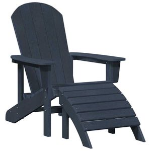 vidaXL Adirondack Chair Navy 74 x 82 x 92cm HDPE