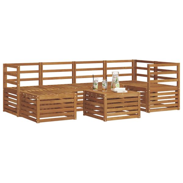 vidaXL Sofa Sets Natural Solid Acacia Wood