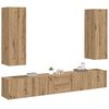 vidaXL Wall Mounted TV cabinets 5 pcs Artisan Oak Engineered Wood