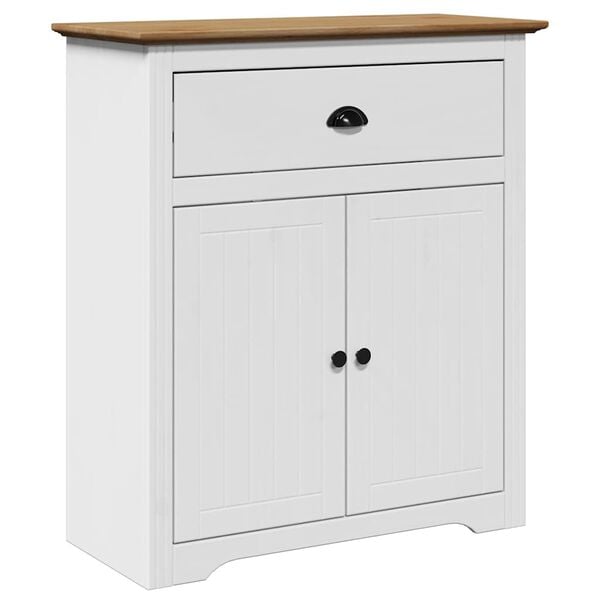 vidaXL Hallway Cabinet BODO White and Brown 80x35x90 cm