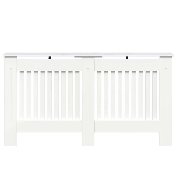 vidaXL Radiator Cover High Gloss White 152 x 19 x 81.5 cm