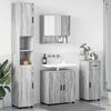 vidaXL Bathroom Furniture Set 4 pcs Grey sonoma Engineered wood