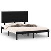 vidaXL Bed Frame without Mattress Black 140x200 cm Solid Wood Pine