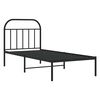 vidaXL Metal Bed Frame without Mattress with Headboard Black 90x200cm