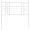 vidaXL Metal Headboard White 100cm