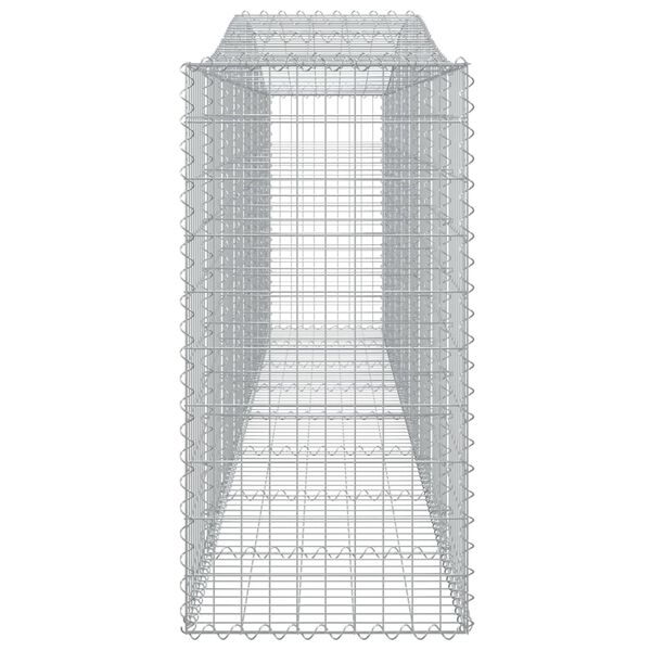 vidaXL Arched Gabion Basket 400x50x100/120 cm Galvanised Iron