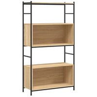 vidaXL Bookshelf Sonoma Oak 80x30x145.5 cm Engineered Wood and Iron