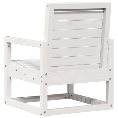 vidaXL Garden Chair White 57.5x63x76 cm Solid Wood Pine