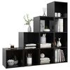 vidaXL 4 Piece TV Cabinet Set High Gloss Black Engineered Wood