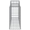 vidaXL Arched Gabion Baskets 50 pcs 200x50x80/100 cm Galvanised Iron