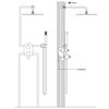 vidaXL Shower System Stainless Steel 201 Black