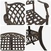 vidaXL Garden Dining Set 7 pcs Bronze 90 x 90 x 75 cm Cast Aluminium