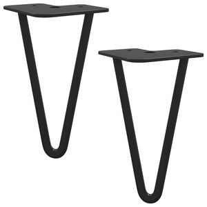 vidaXL Furniture Foot 2 pcs Black 54.1 x 54.1 x 100 mm Iron