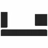 vidaXL TV Wall Cabinet Set Wall-mounted 6 pcs Black