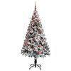 vidaXL Artificial Christmas Tree with 150 LEDs with Stand White 150 cm