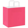 vidaXL Paper Bags 250 pcs with Handles Pink 26x17x25 cm