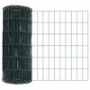 vidaXL Fence with Post Green 0.8 x 10 m Steel and PVC