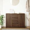 vidaXL Sideboard with Drawers Brown Oak 100.5x35x76 cm Engineered Wood