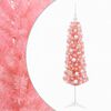 vidaXL Artificial Slim Christmas Tree with Bauble 150 cm 150 LEDs