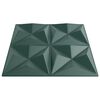 vidaXL Wall Panels 24 pcs Green 50x50 cm XPS 6 m&sup2; Origami