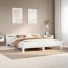 vidaXL Bed Frame without Mattress White 180x200 cm Super King Solid Wood Pine