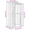 vidaXL Garden Sheds Brown 103 x 86 x 200 cm Metal