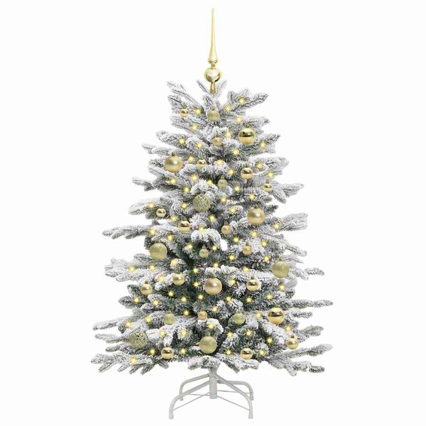 vidaXL Artificial Hinged Christmas Tree White 120 cm PE and PVC