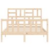 vidaXL Bed Frame without Mattress Double Solid Wood Pine