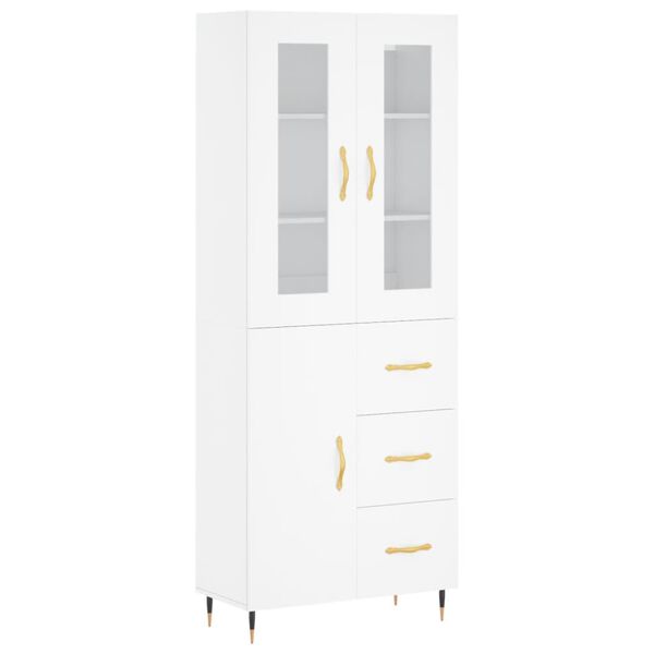vidaXL Highboard White 69.5x34x180 cm Engineered Wood