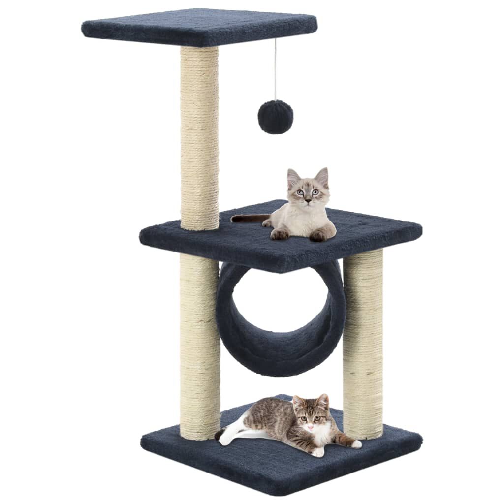 vidaXL Cat Tree with Sisal Scratching Posts 65 cm Dark Blue