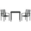 vidaXL Garden Dining Set 5 pcs Black PVC rattan