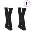 vidaXL Coffee Table Legs 2 pcs Black 28x(42-43.3) cm Steel