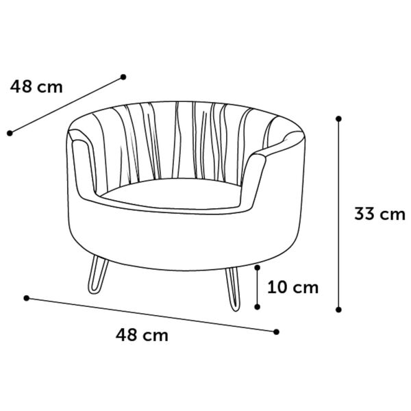 FLAMINGO Dog Sofa VI Petrol Blue 48x48x33 cm