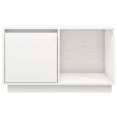 vidaXL TV Cabinet White 74x35x44 cm Solid Wood Pine