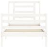 vidaXL Bed Frame without Mattress White 90x200 cm Solid Wood