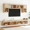 vidaXL TV Cabinet with LED Lights Sonoma Oak 100x30x30 cm